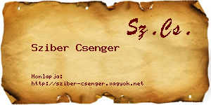Sziber Csenger névjegykártya
