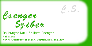 csenger sziber business card